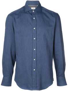 Brunello Cucinelli джинсовая рубашка кроя слим