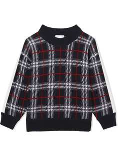 Burberry Kids жаккардовый блейзер в клетку