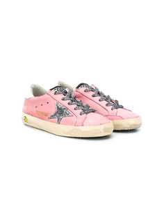 Golden Goose Kids декорированные кеды с эффектом потертости