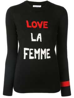 Bella Freud свитер с надписью Love La Femme