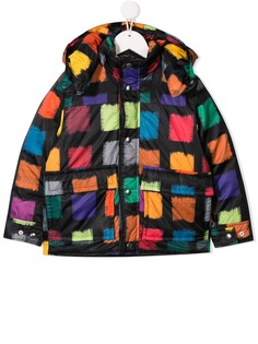 Marni Kids куртка-пуховик с геометричным принтом