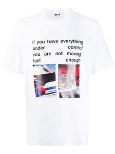MSGM футболка с надписью