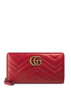 Gucci кошелек GG Marmont с круговой молнией