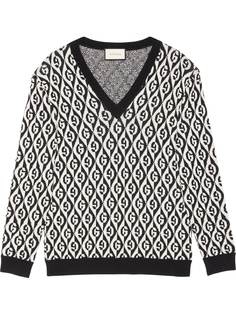Gucci жаккардовый джемпер с узором G Rhombus