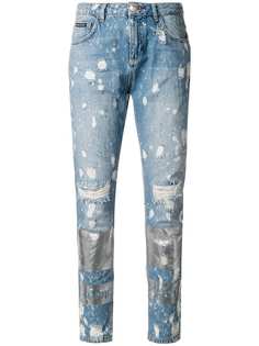 Philipp Plein джинсы скинни с эффектом разбрызганной краски
