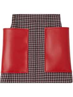 Burberry мини-юбка в клетку тартан с контрастными карманами