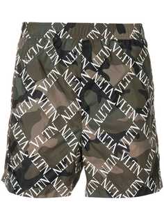 Valentino камуфляжные шорты для плавания с логотипом VLTN