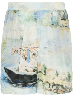 Off-White шорты с принтом