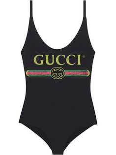 Gucci слитный купальник с логотипом