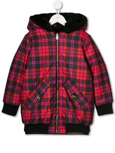 The Marc Jacobs Kids двусторонняя клетчатая куртка из искусственного меха