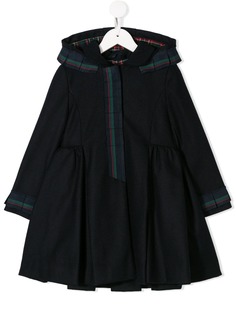 Lapin House пальто с капюшоном и контрастной окантовкой