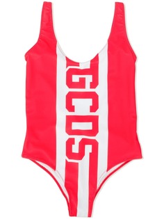 Gcds Kids слитный купальник с принтом логотипа
