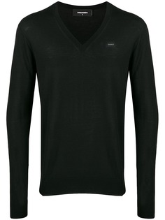 Dsquared2 трикотажный джемпер с V-образным вырезом