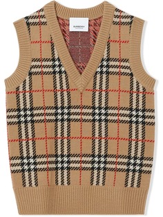 Burberry Kids жилет в клетку