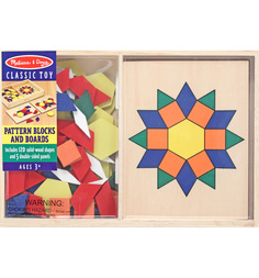 Игровой набор Melissa&Doug Трафарет с блоками на досках