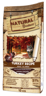 Сухой корм Natural Greatness Turkey Recipe для взрослых собак, 12 кг