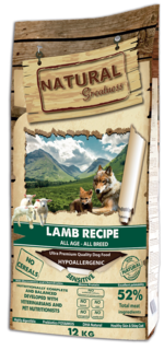 Сухой корм Natural Greatness Lamb Recipe Sensitive для взрослых собак, 12 кг