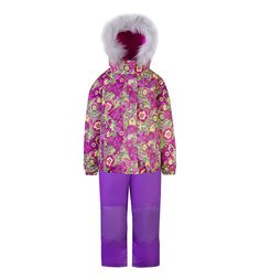 Комплект куртка/полукомбинезон Gusti, цвет: розовый/желтый