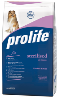 Сухой корм Prolife Sterilised для взрослых собак, Курица и рис, 3 кг