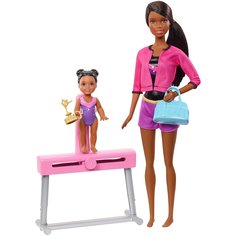 Игровой набор Barbie Спортивная карьера Тренер по гимнастике брюнетка