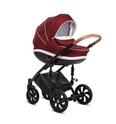 Коляска 3 в 1 Tutis MIMI STYLE, цвет: темно-вишневый/белый