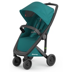 Прогулочная коляска Greentom Upp Classic, цвет: бирюзовый/черная рама