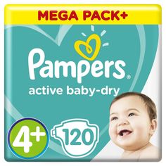 Подгузники Pampers Active Baby-Dry 4 (10-15 кг) 120 шт.