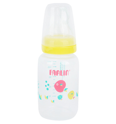 Бутылочка Farlin для кормления стандартное горлышко полипропилен, 150 мл, цвет: желтый