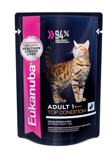 Влажный корм Eukanuba для взрослых кошек, кролик, 85г