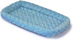 Лежанка для собак и кошек MidWest Fashion плюшевая, цвет: голубой, 61*46 см