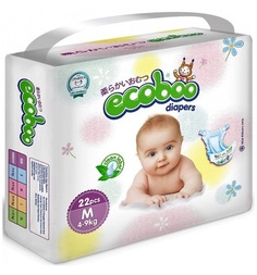 Подгузники Ecoboo (4-9 кг) 22 шт.