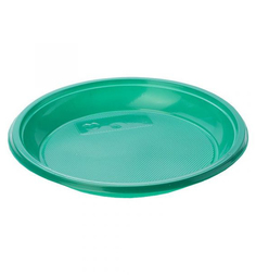 Набор тарелок одноразовые Мистерия, цвет: зеленый
