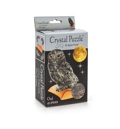Головоломка 3D Crystal Puzzle Сова дымчатая цвет: серый
