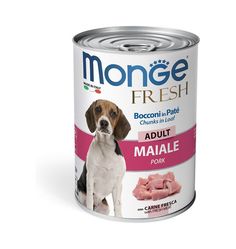 Влажный корм Monge для взрослых собак, мясной рулет свинина, 400г