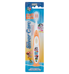 Зубная щетка Silver Care Kids Brush мягкая, цвет: оранжевый