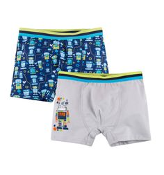 Комплект трусы-боксеры 2 шт Bossa Nova Hello, цвет: серый/синий