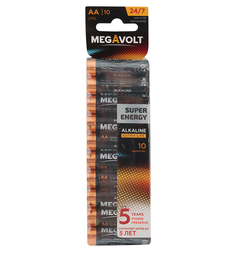 Батарейки Megavolt Алкалиновые, AA/LR6, 10 шт.