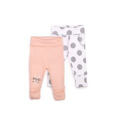 Комплект брюки 2 шт Happy Baby, цвет: розовый/белый
