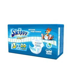 Подгузники Skippy для детей Super Econom р. 3 (4-9 кг) 20 шт.