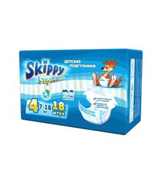 Подгузники Skippy для детей Super Econom р. 4 (7-18 кг) 18 шт.