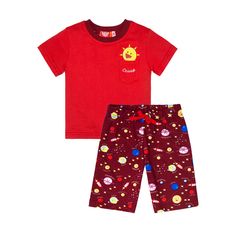 Пижама футболка/шорты LetS Go, цвет: бордовый