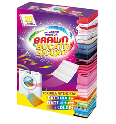 Салфетки Brawn для цветных и белых вещей, 20 шт