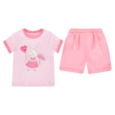 Пижама футболка/шорты Котмаркот, цвет: розовый