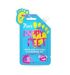 Крем 7 Days с маслами ши и мяты Baby silky feet Happy feet, 25 г