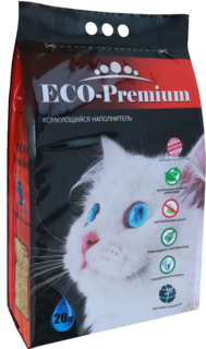 Наполнитель комкующийся Eco Premium, 7.6