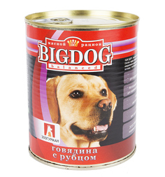 Влажный корм Зоогурман Big Dog для взрослых собак, говядина/рубец, 850г