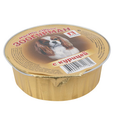 Влажный корм Зоогурман мясное суфле для взрослых собак, курица, 100г