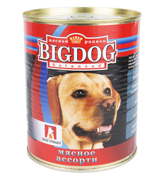 Влажный корм Зоогурман Big Dog для взрослых собак, мясное ассорти, 850г