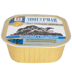 Влажный корм Зоогурман Мясное ассорти для взрослых собак, телятина/индейка, 300г