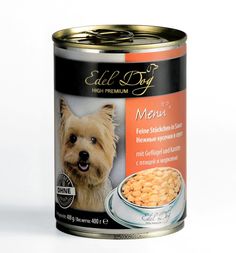 Влажный корм Edel Dog для взрослых собак, птица/морковь, 400г